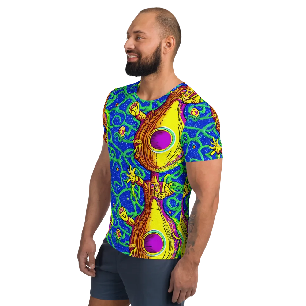 Sprawling Spectacle on Men's Athletic T-Shirt — Left