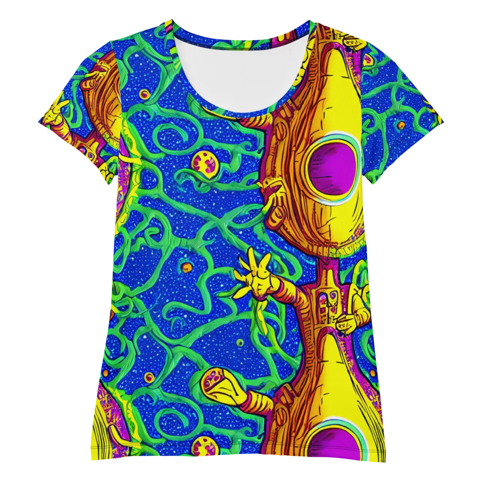 Sprawling Spectacle on Women's Athletic T-Shirt — Front