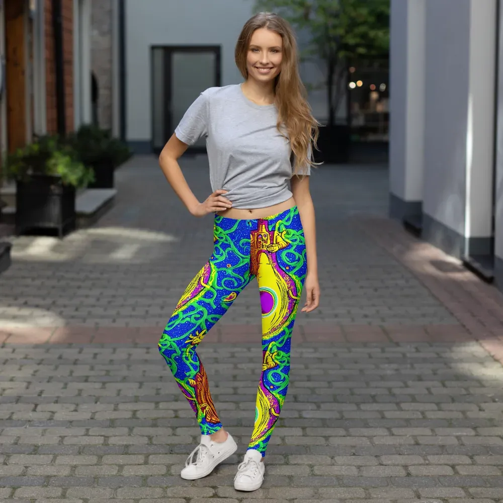 Sprawling Spectacle on Leggings — Front