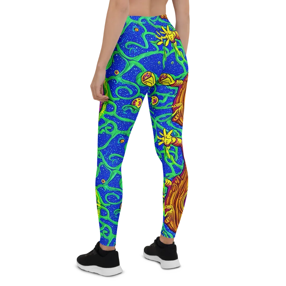 Sprawling Spectacle on Leggings — Back