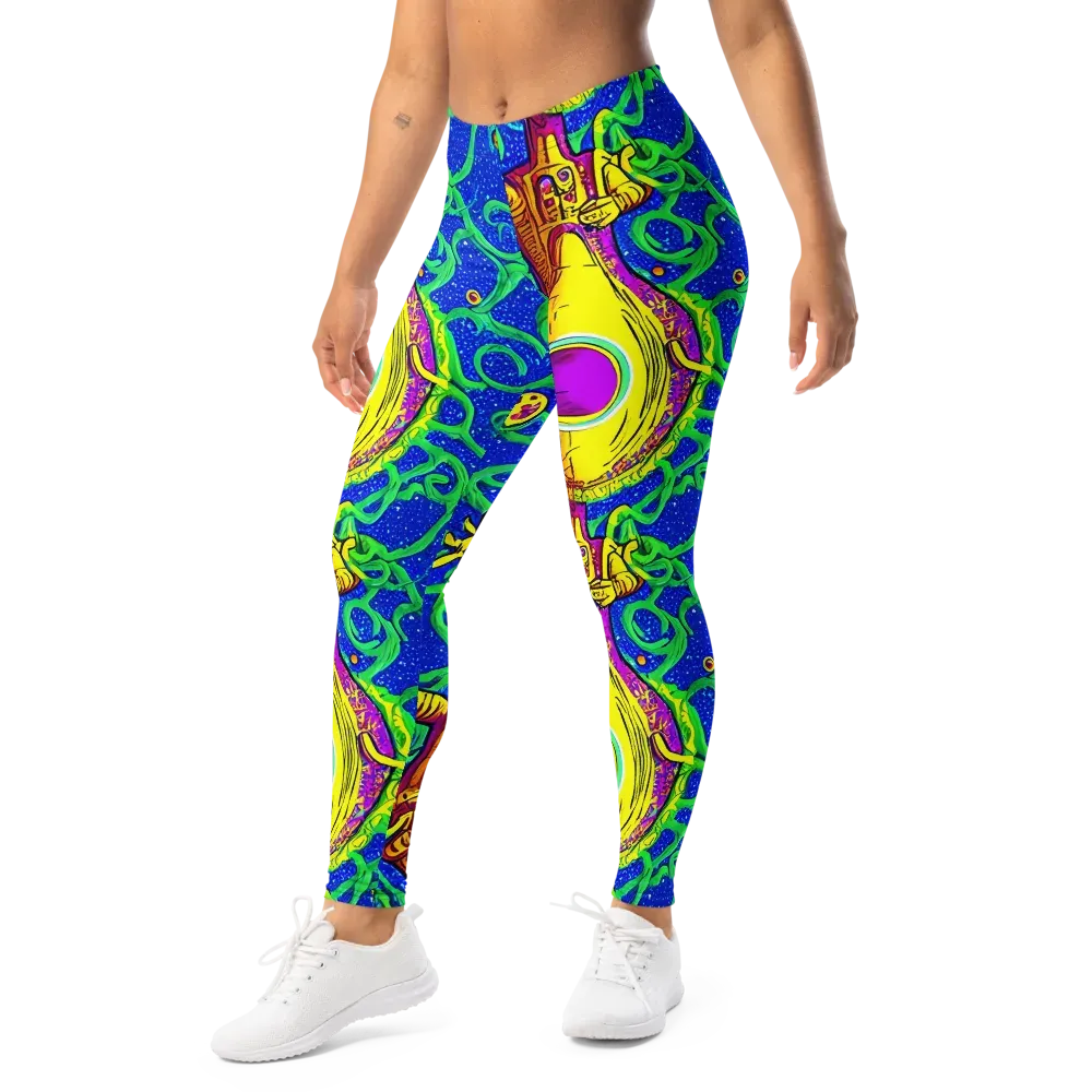 Sprawling Spectacle on Leggings — Left Front