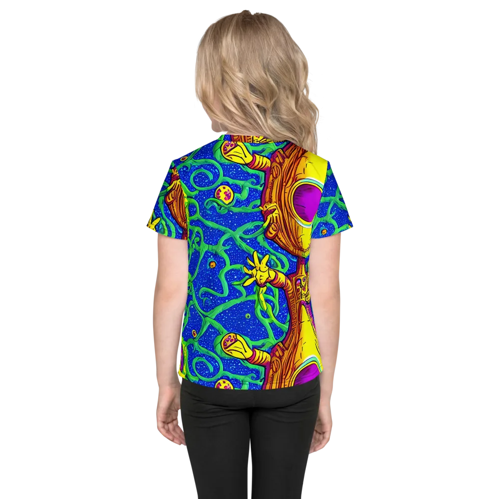 Sprawling Spectacle on Kids Crew Neck T-Shirt — Back