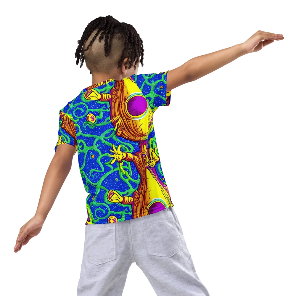Sprawling Spectacle on Kids Crew Neck T-Shirt — Back