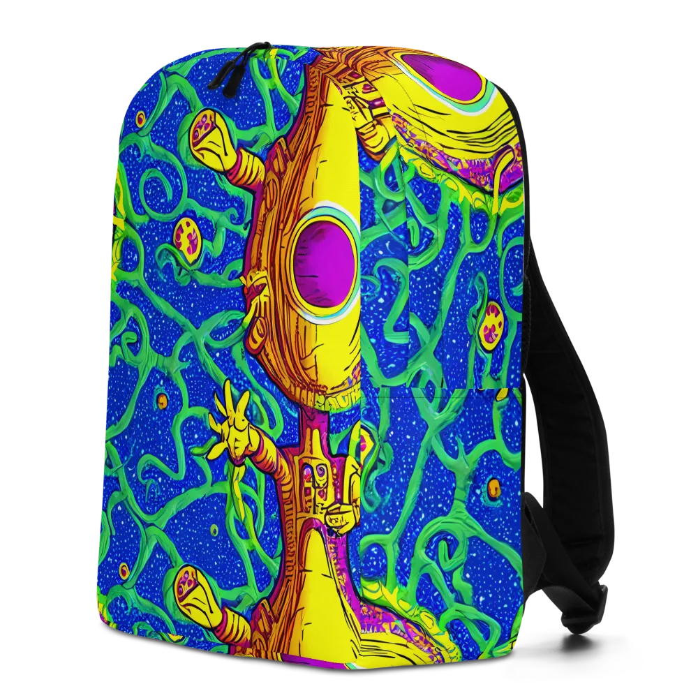 Sprawling Spectacle on Minimalist Backpack — Left