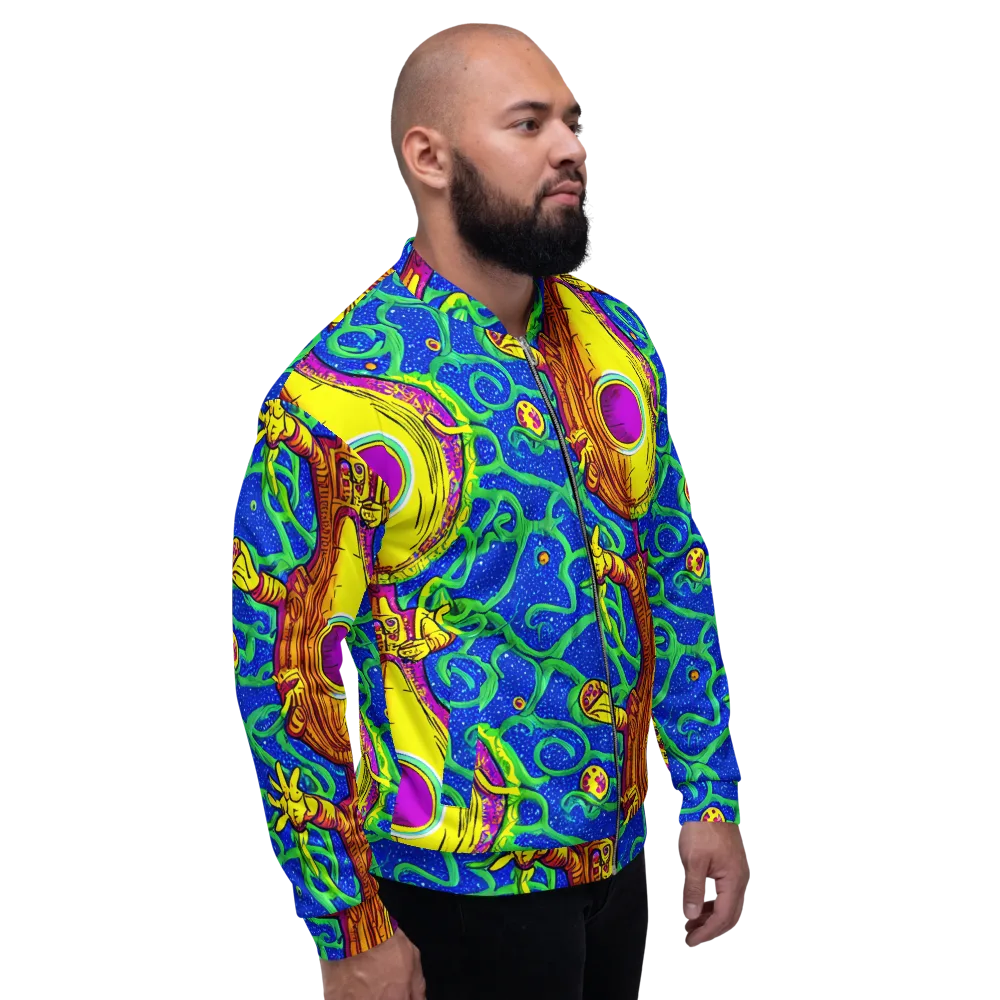 Sprawling Spectacle on Bomber Jacket — Right