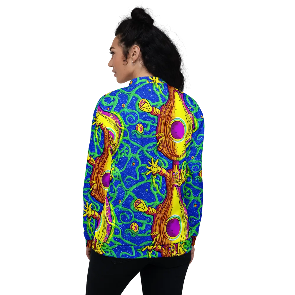 Sprawling Spectacle on Bomber Jacket — Back