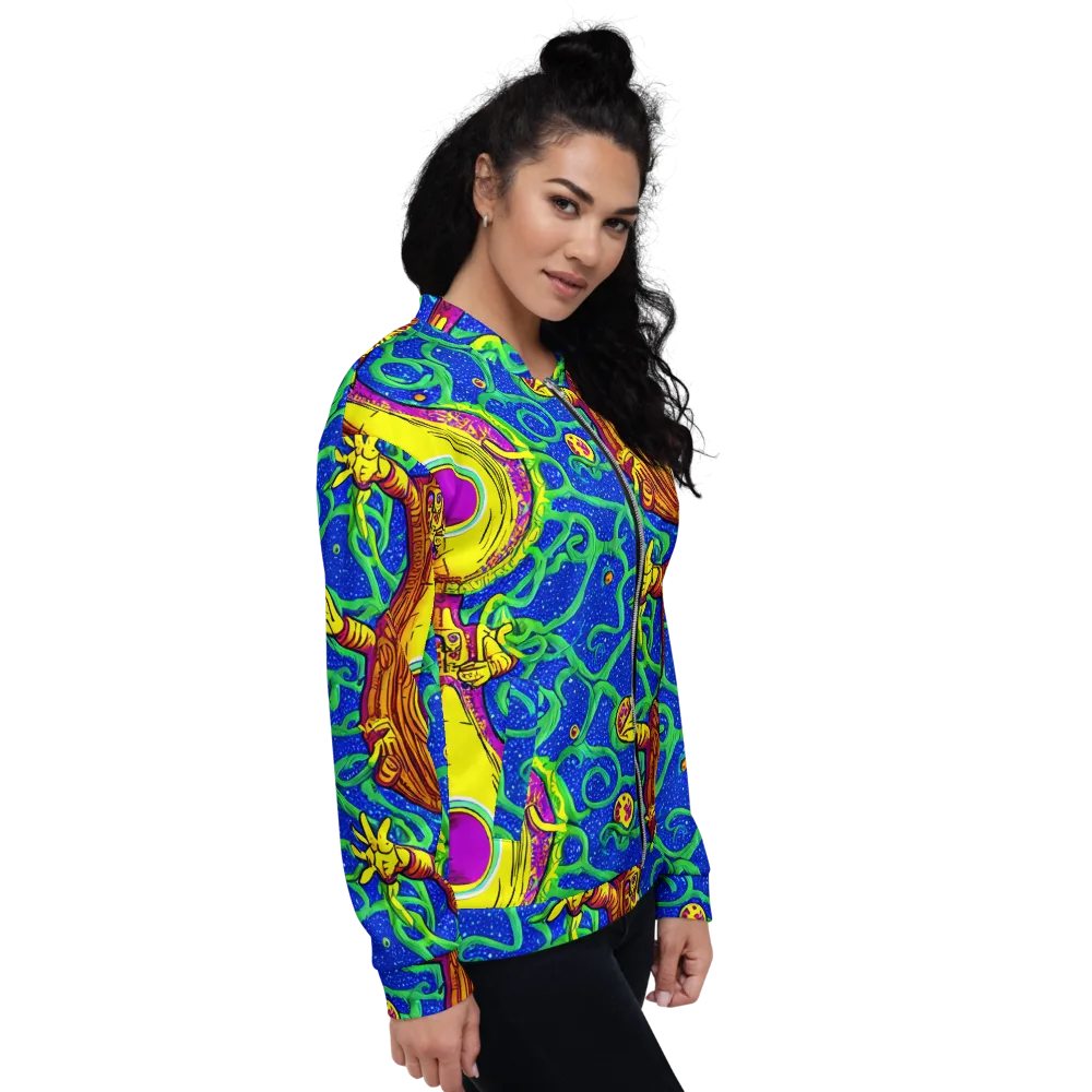 Sprawling Spectacle on Bomber Jacket — Right