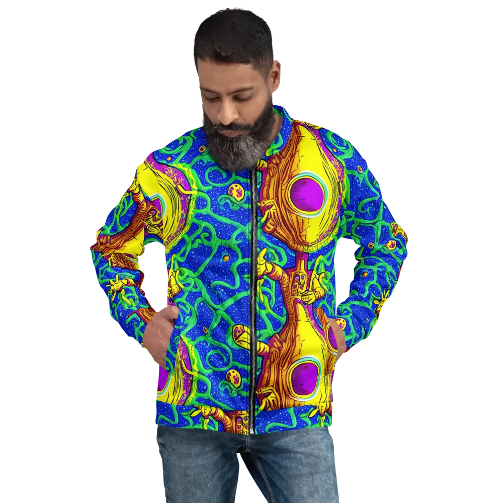 Sprawling Spectacle on Bomber Jacket — Front