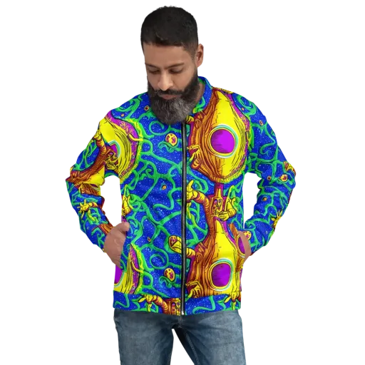 Sprawling Spectacle on a Bomber Jacket