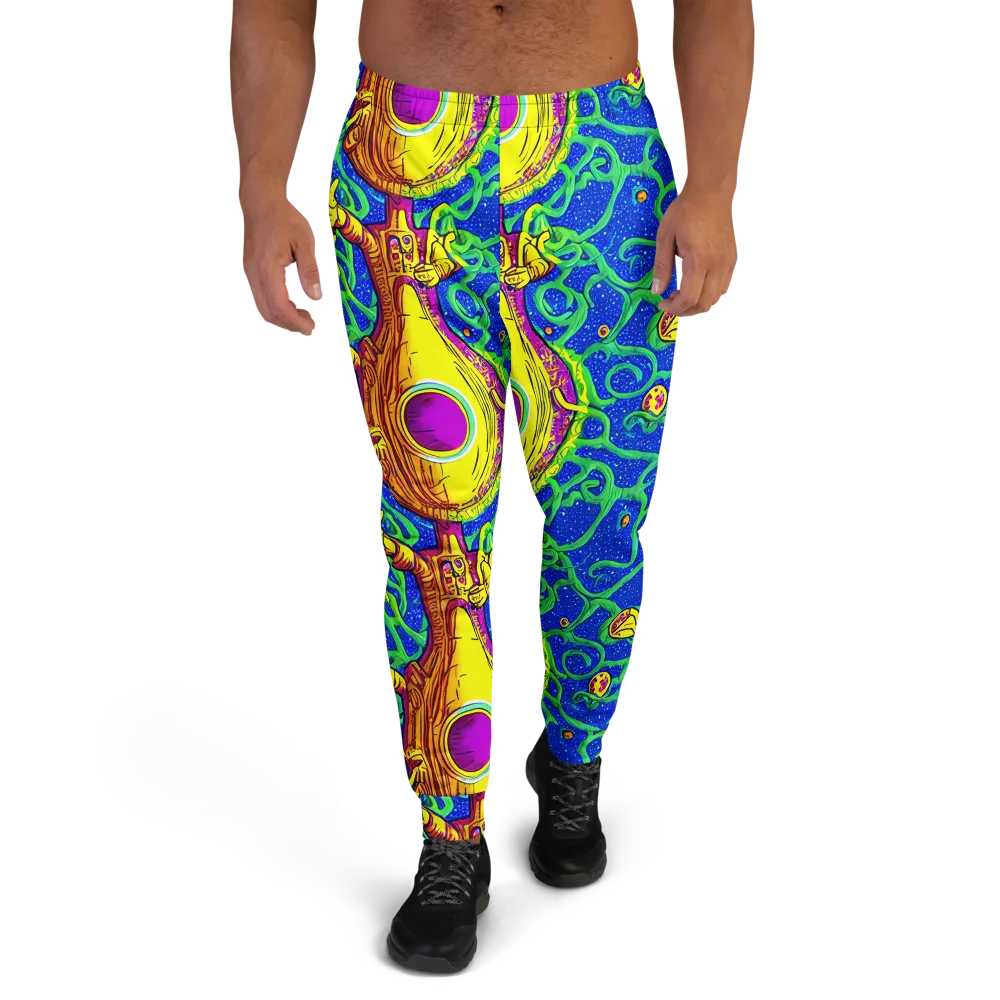 Sprawling Spectacle on Men's Joggers — Front