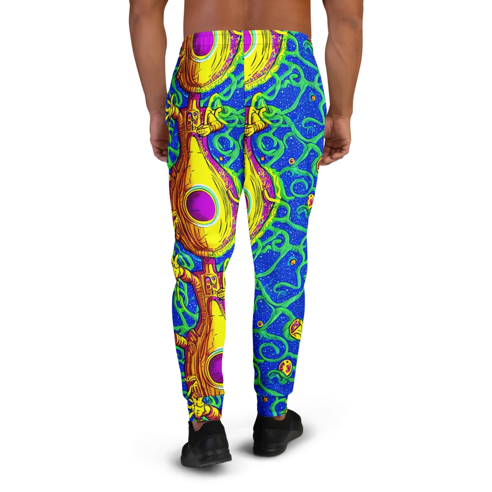 Sprawling Spectacle on Men's Joggers — Back