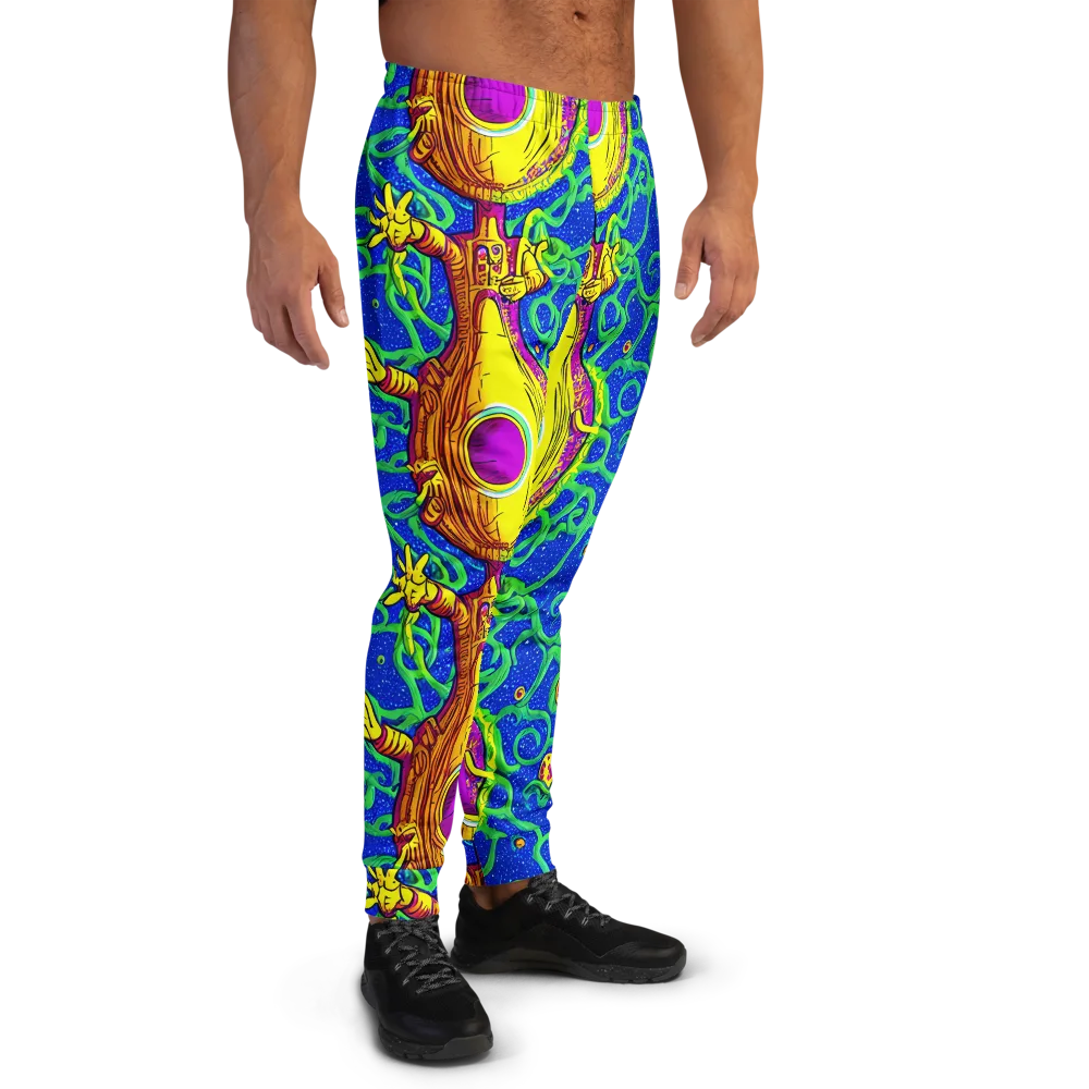 Sprawling Spectacle on Men's Joggers — Right