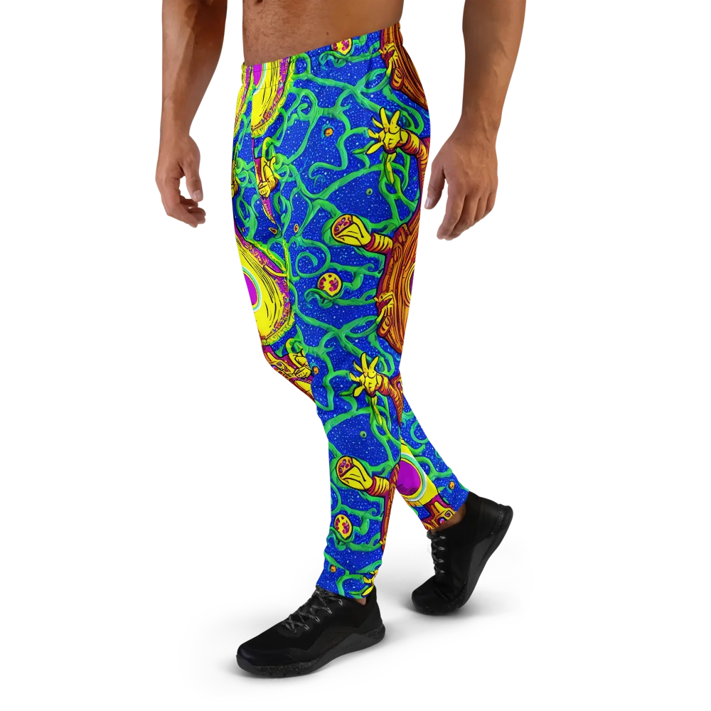 Sprawling Spectacle on Men's Joggers — Left