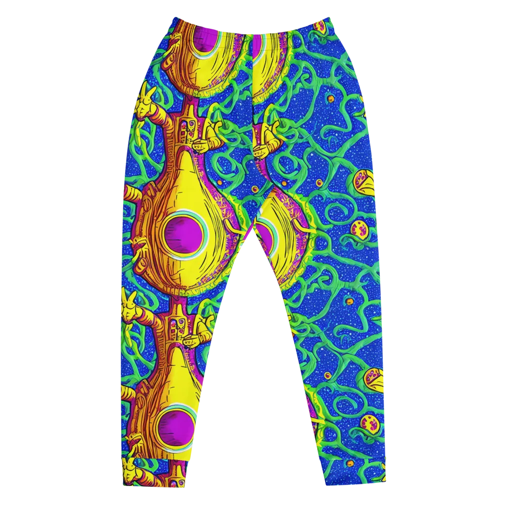 Sprawling Spectacle on Men's Joggers — Front