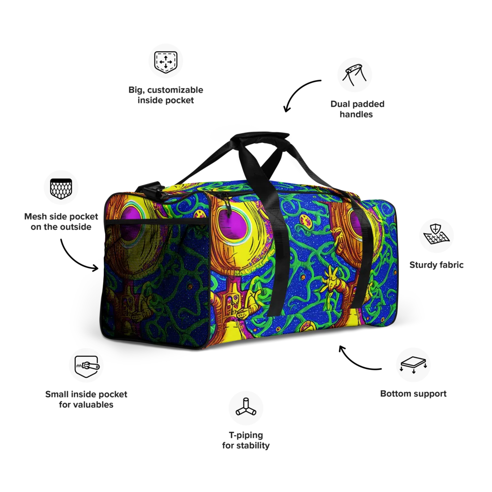 Sprawling Spectacle on Duffle Bag — Right Front