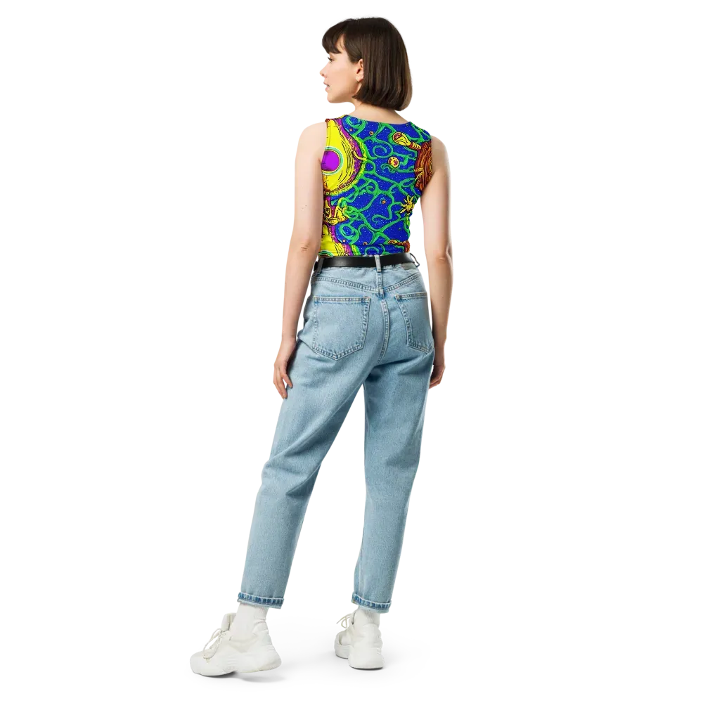 Sprawling Spectacle on Crop Top — Back