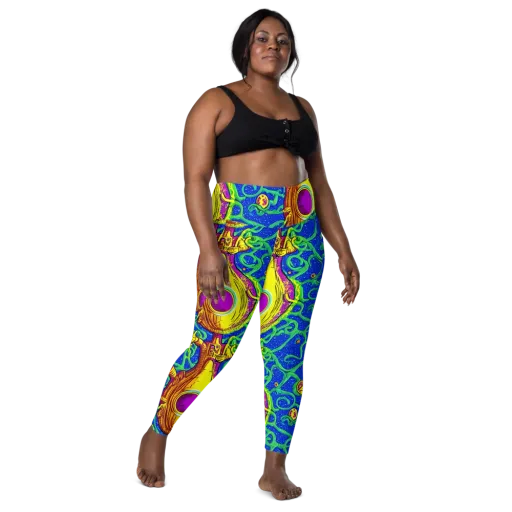 Sprawling Spectacle on a Leggings with Pockets