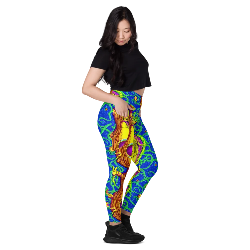 Sprawling Spectacle on Leggings with Pockets — Right