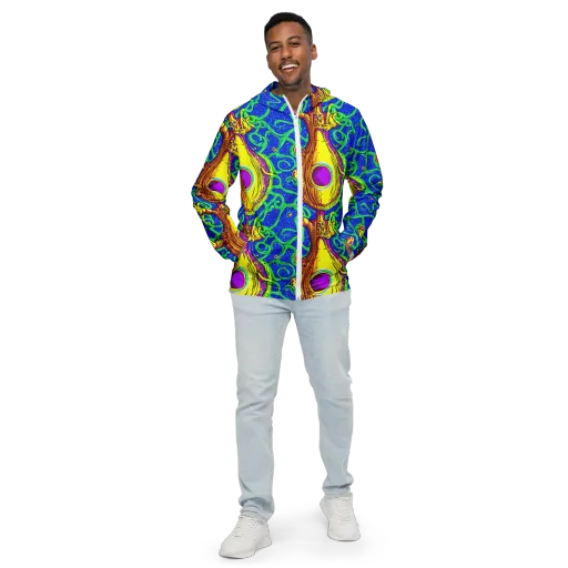 Sprawling Spectacle on a Men's Windbreaker