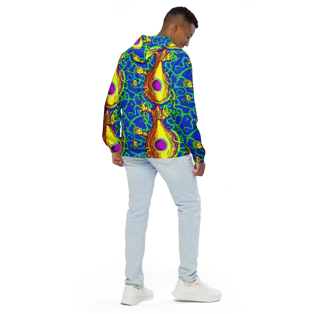 Sprawling Spectacle on Men's Windbreaker — Back