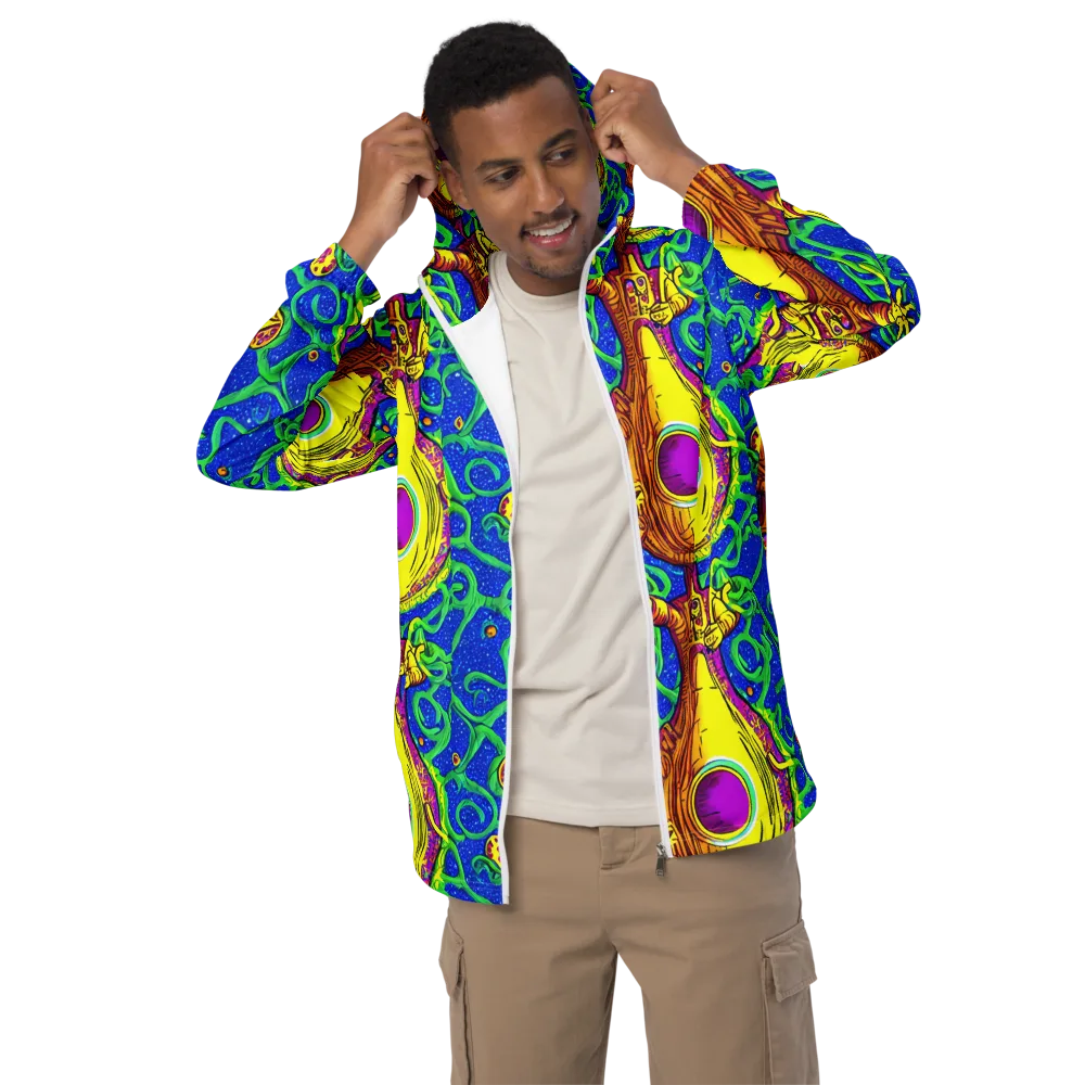 Sprawling Spectacle on Men's Windbreaker — Front