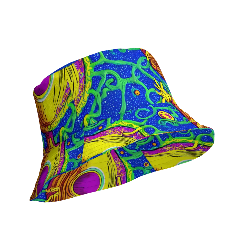 Sprawling Spectacle on Reversible Bucket Hat — Product details Outside