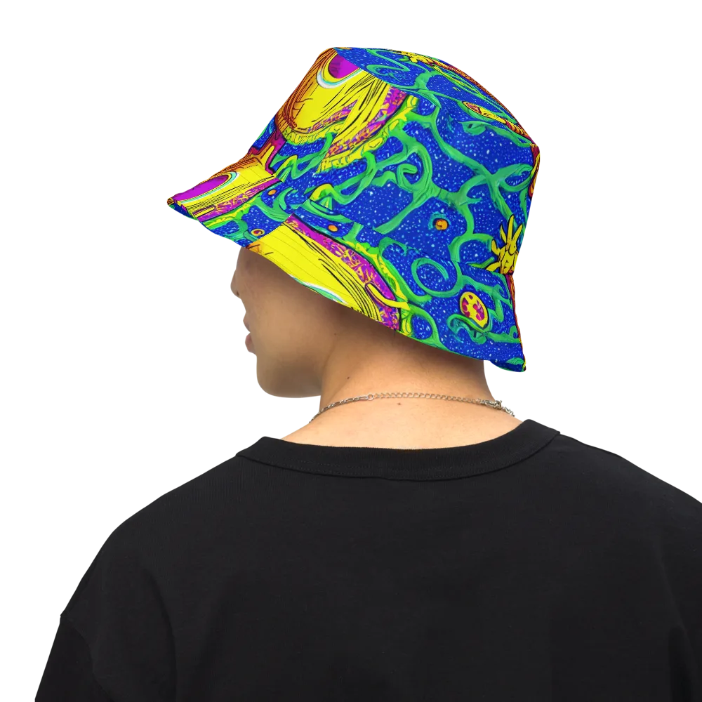 Sprawling Spectacle on Reversible Bucket Hat — Back Inside