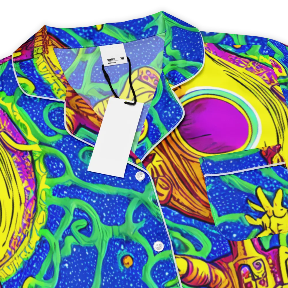 Sprawling Spectacle on Women's Short Sleeve Pajama Top — Product details