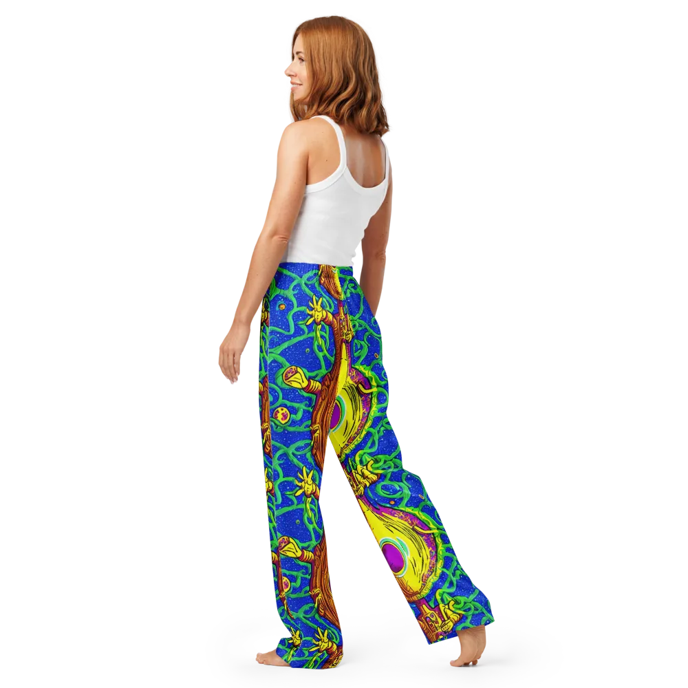 Sprawling Spectacle on Women's Pajama Pants — Back