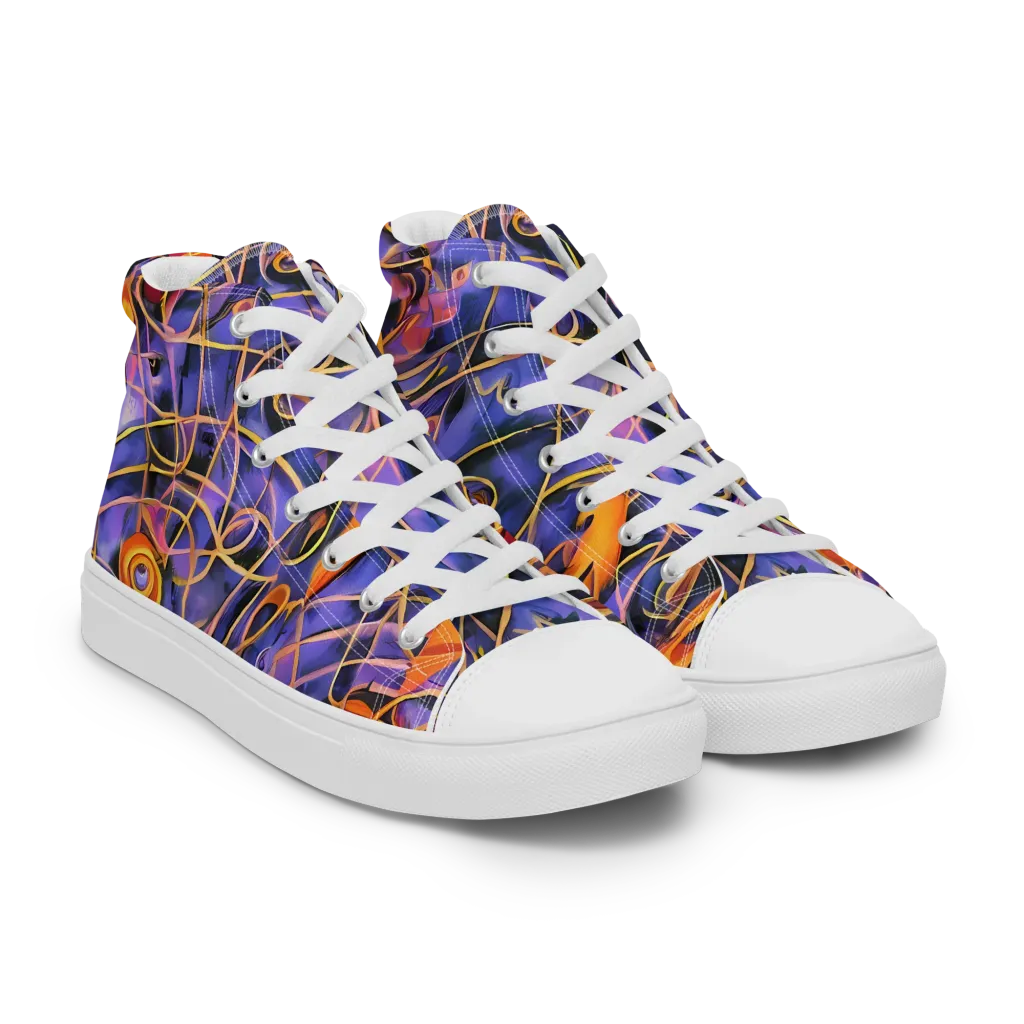 Bailly's Twist on Men's High Top Canvas Shoes — Right Front