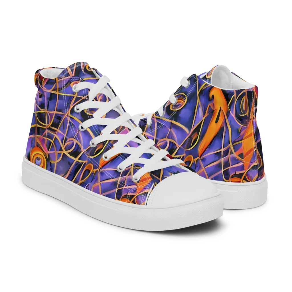 Bailly's Twist on Men's High Top Canvas Shoes — Right