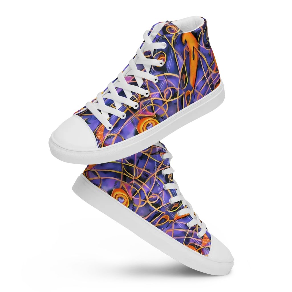 Bailly's Twist on Men's High Top Canvas Shoes — Front