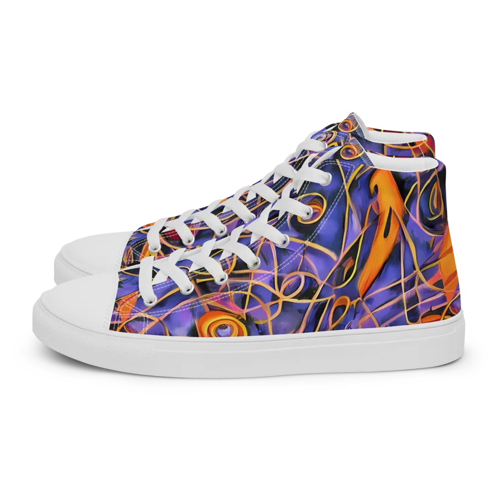 Bailly's Twist on Women's High Top Canvas Shoes — Left