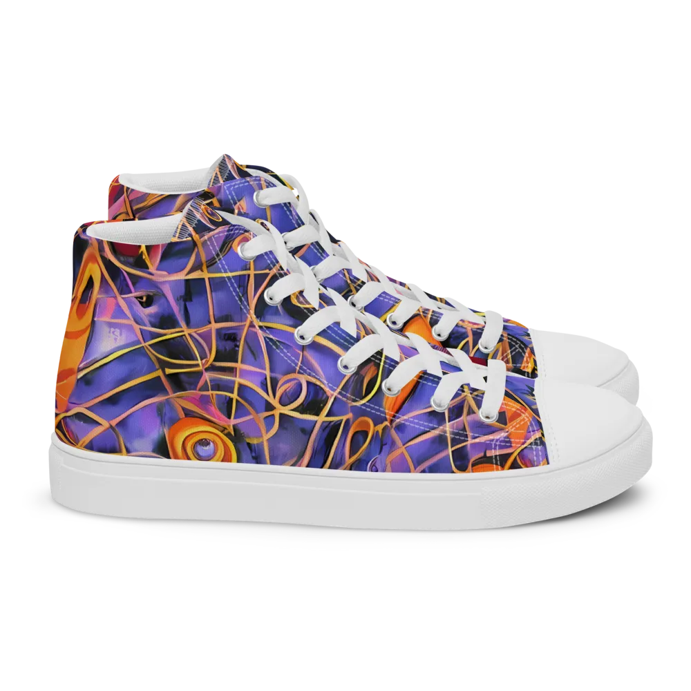 Bailly's Twist on Women's High Top Canvas Shoes — Right