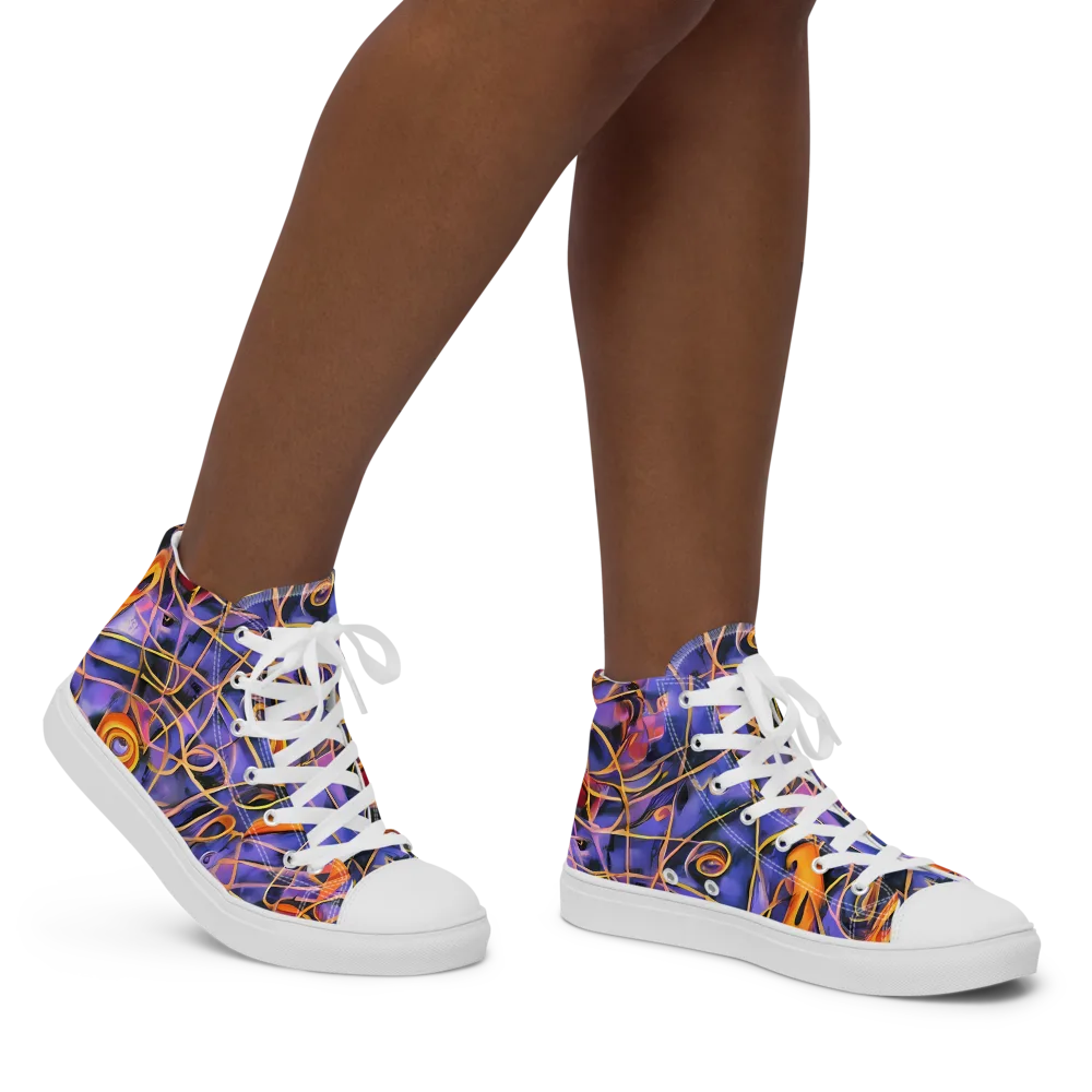Bailly's Twist on Women's High Top Canvas Shoes — Right
