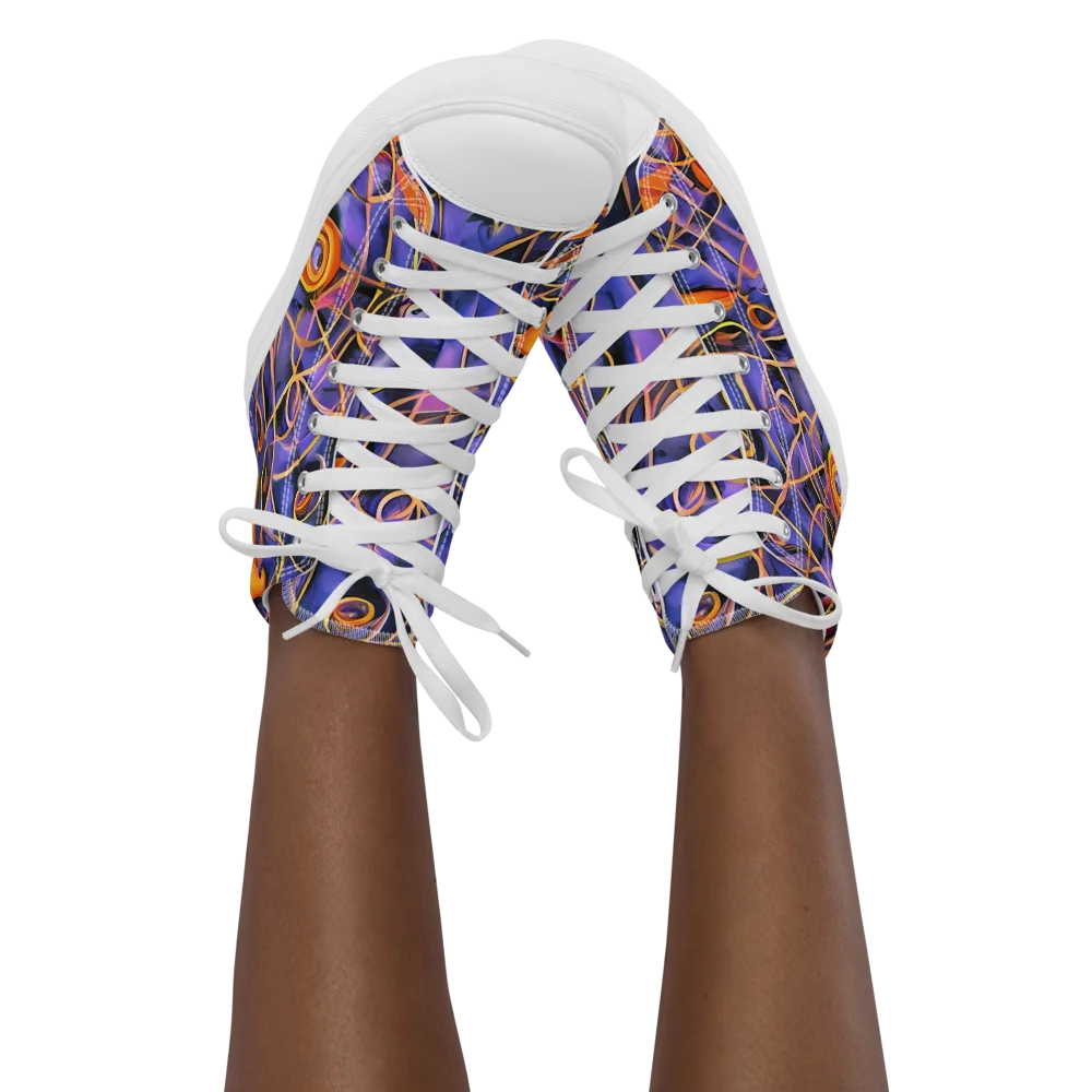 Bailly's Twist on Women's High Top Canvas Shoes — Front