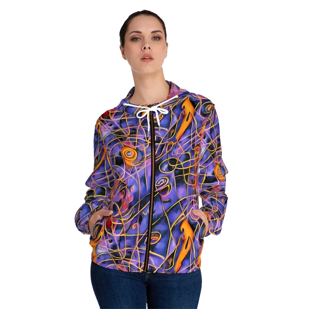 Bailly's Twist on Women's Full-Zip Hoodie — Front On Person