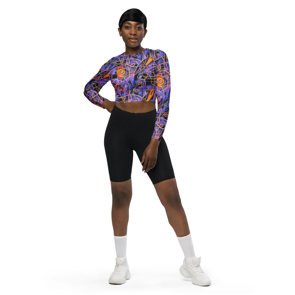 Bailly's Twist on Long Sleeve Crop Top — Front