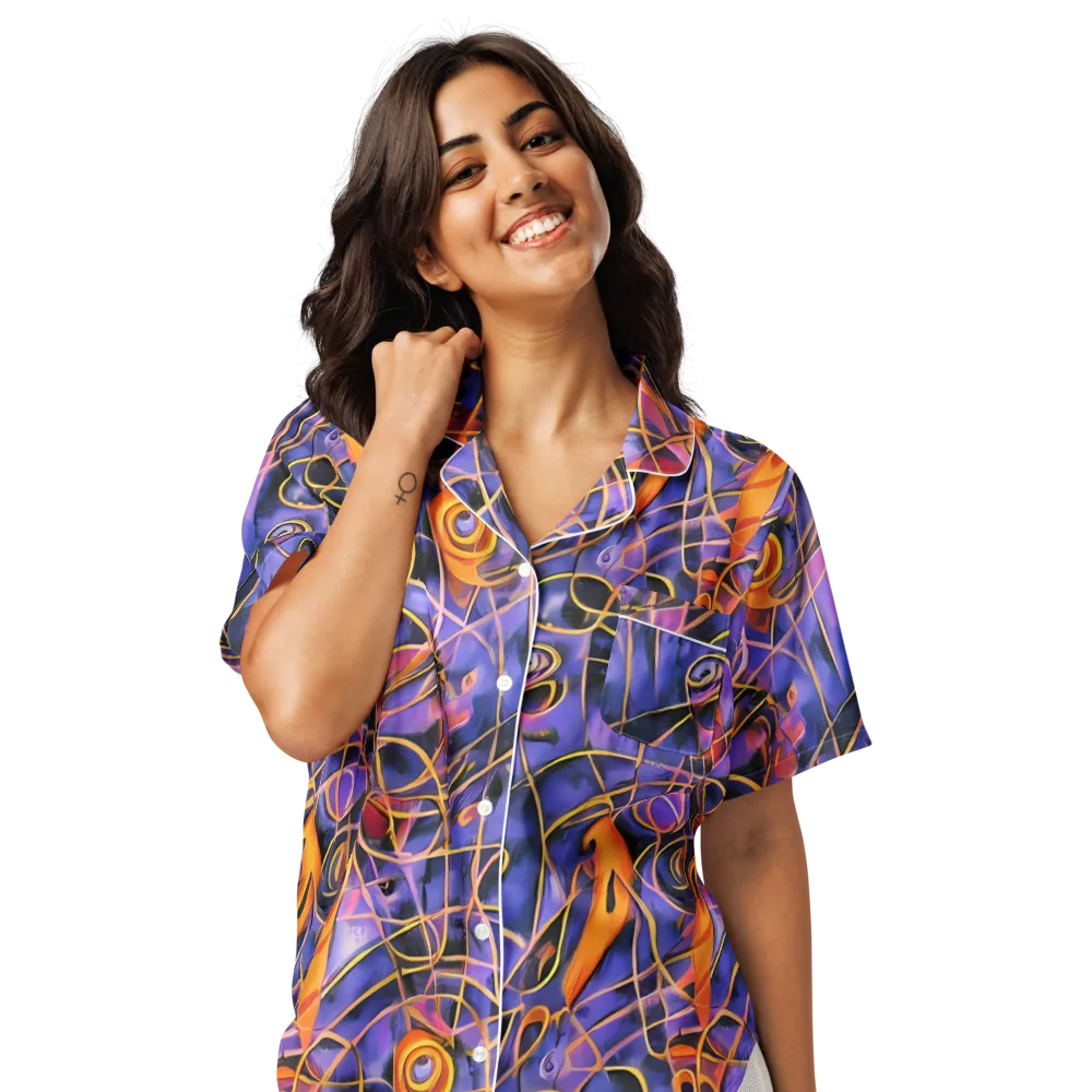Bailly's Twist on Women's Short Sleeve Pajama Top — Front