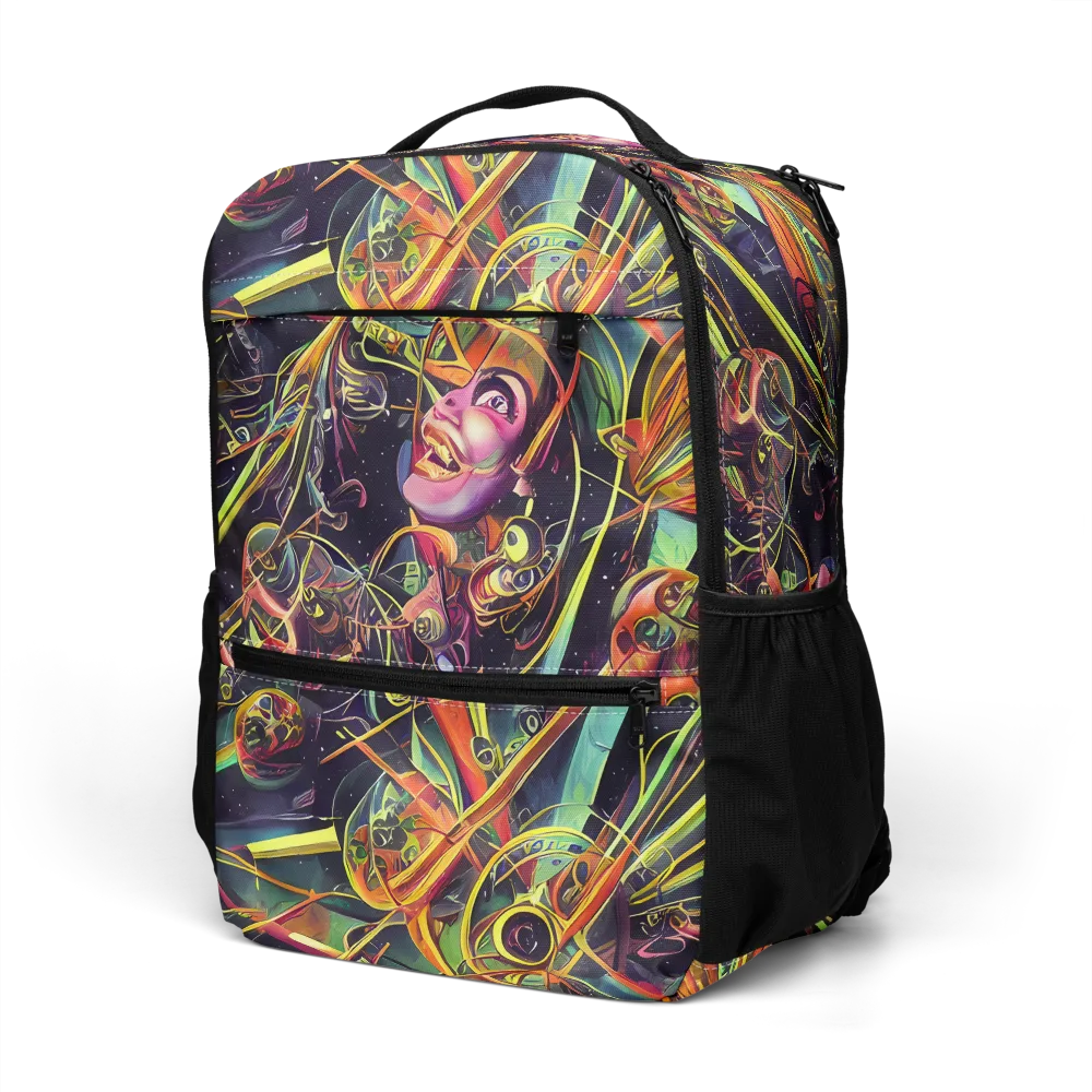 Psychedelic Deep Space on Utility Backpack — Left Front