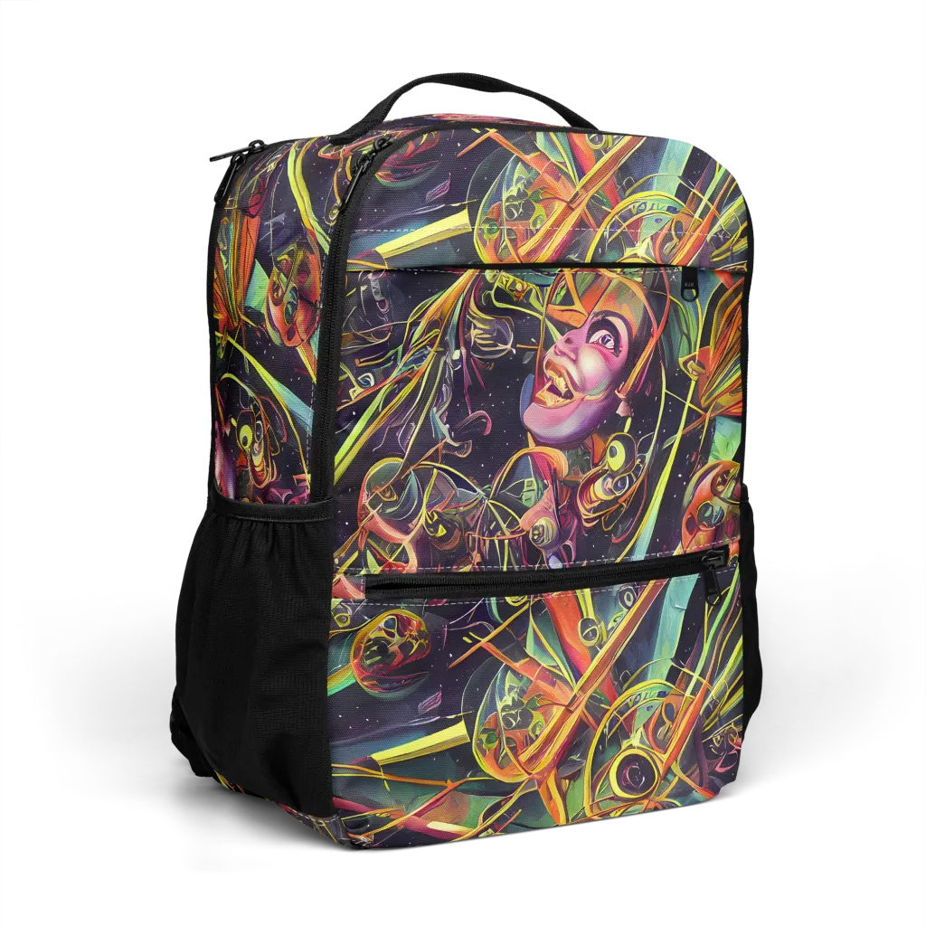 Psychedelic Deep Space on Utility Backpack — Right Front