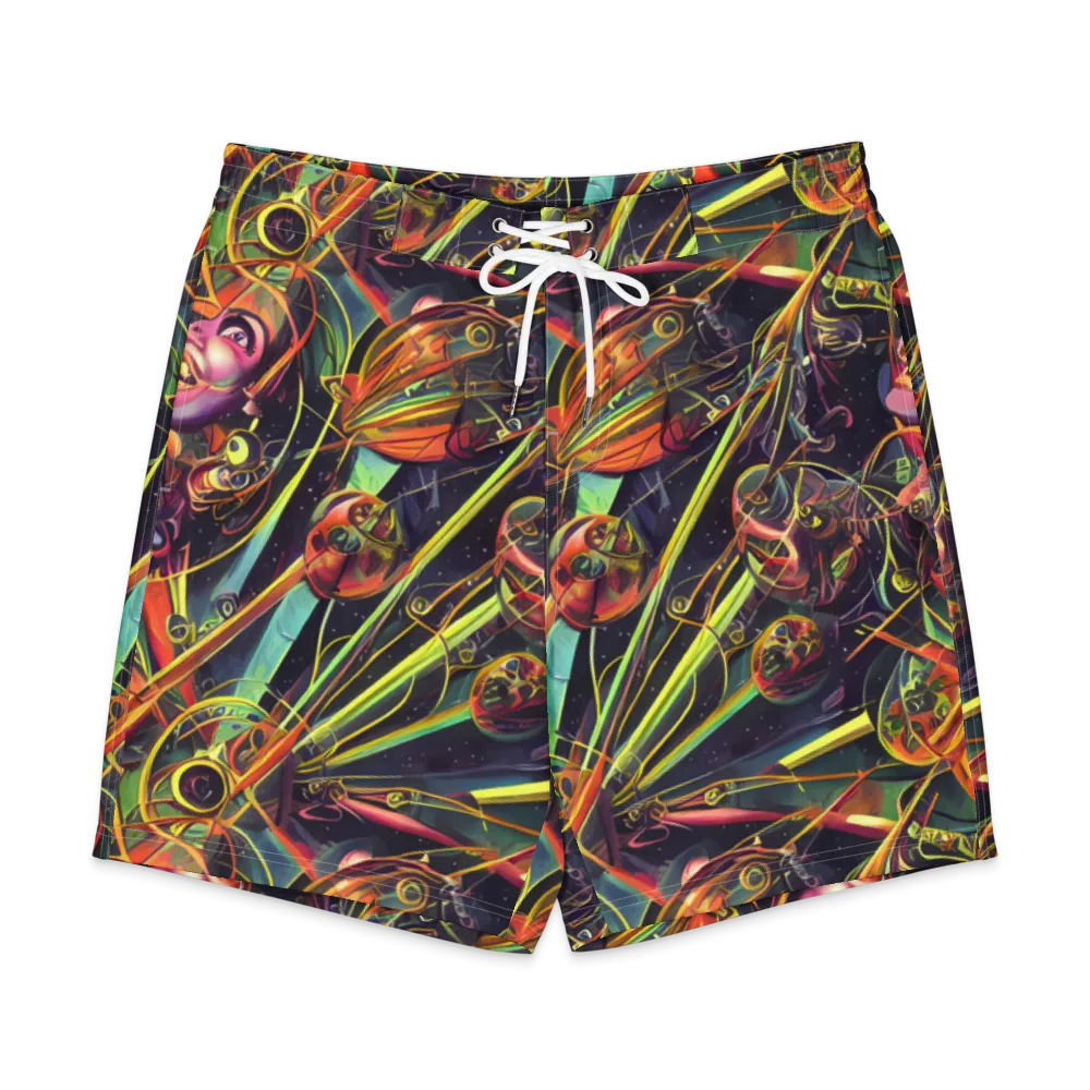 Psychedelic Deep Space on Men's Board Shorts — Front