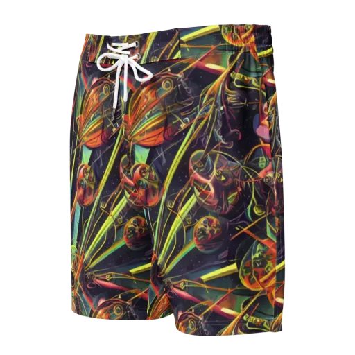 Psychedelic Deep Space on a Men's Board Shorts