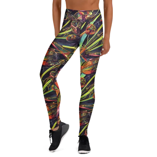 Psychedelic Deep Space on a Yoga Leggings