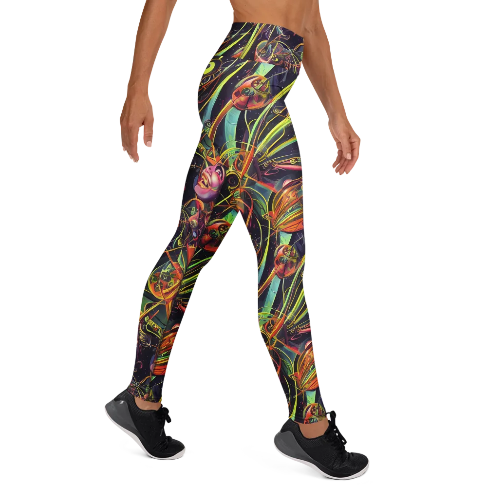 Psychedelic Deep Space on Yoga Leggings — Right