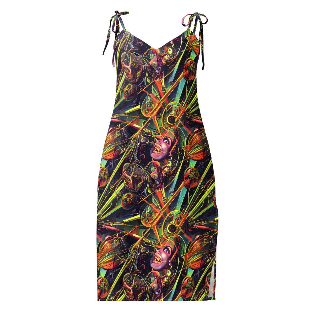 Psychedelic Deep Space on Slip Dress — Front