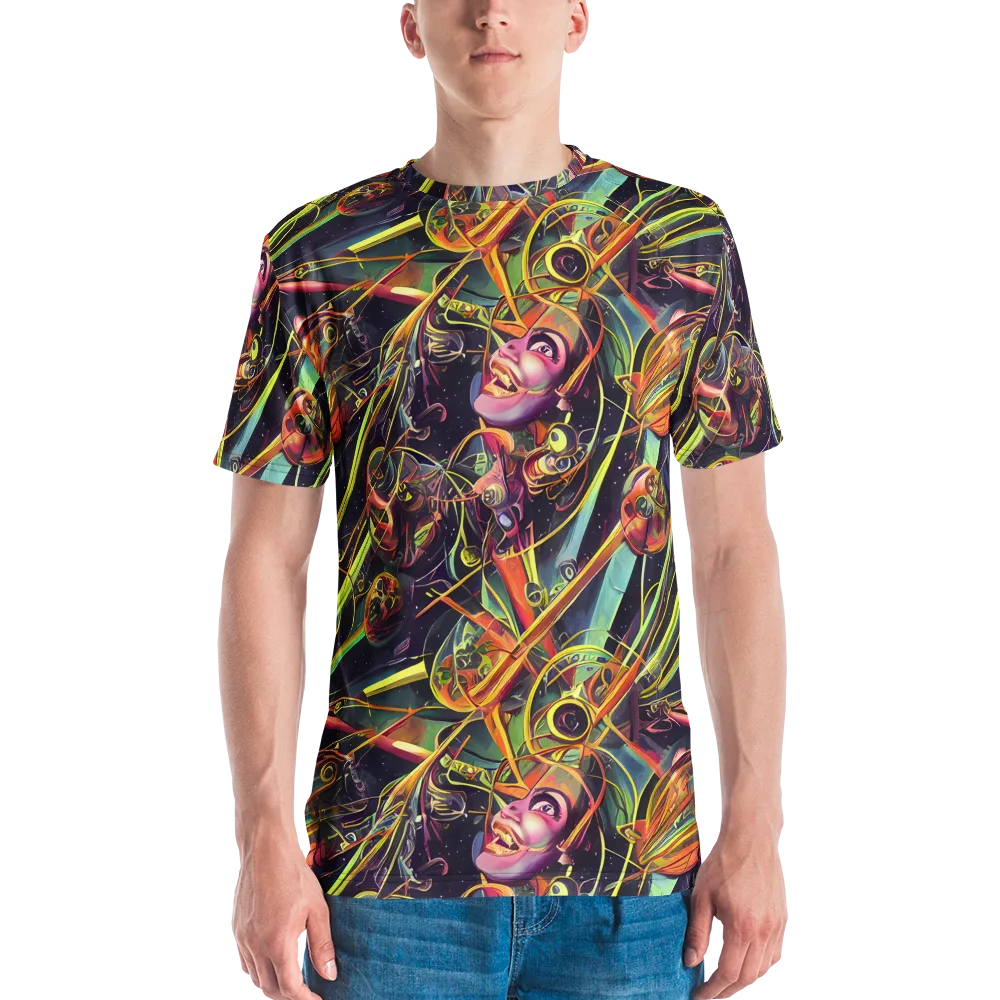 Psychedelic Deep Space on Men's Crew Neck T-Shirt — Front