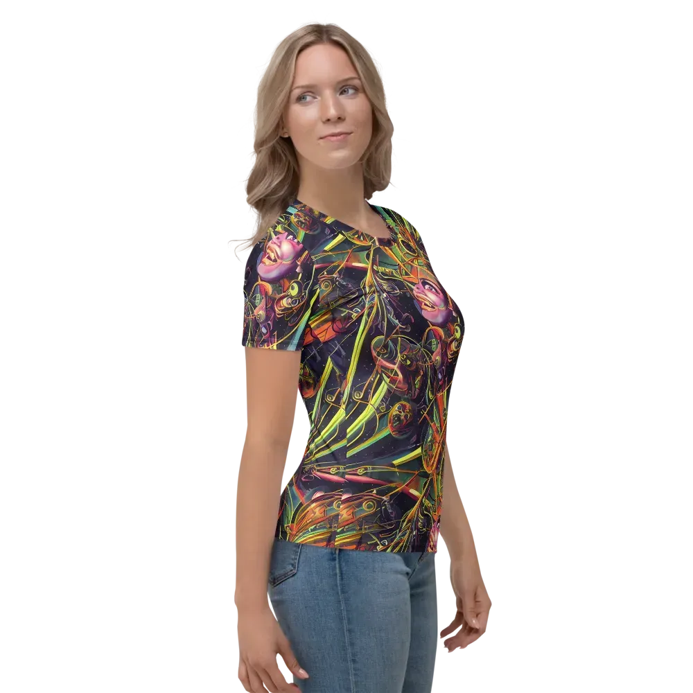 Psychedelic Deep Space on Women's Crew Neck T-Shirt — Right
