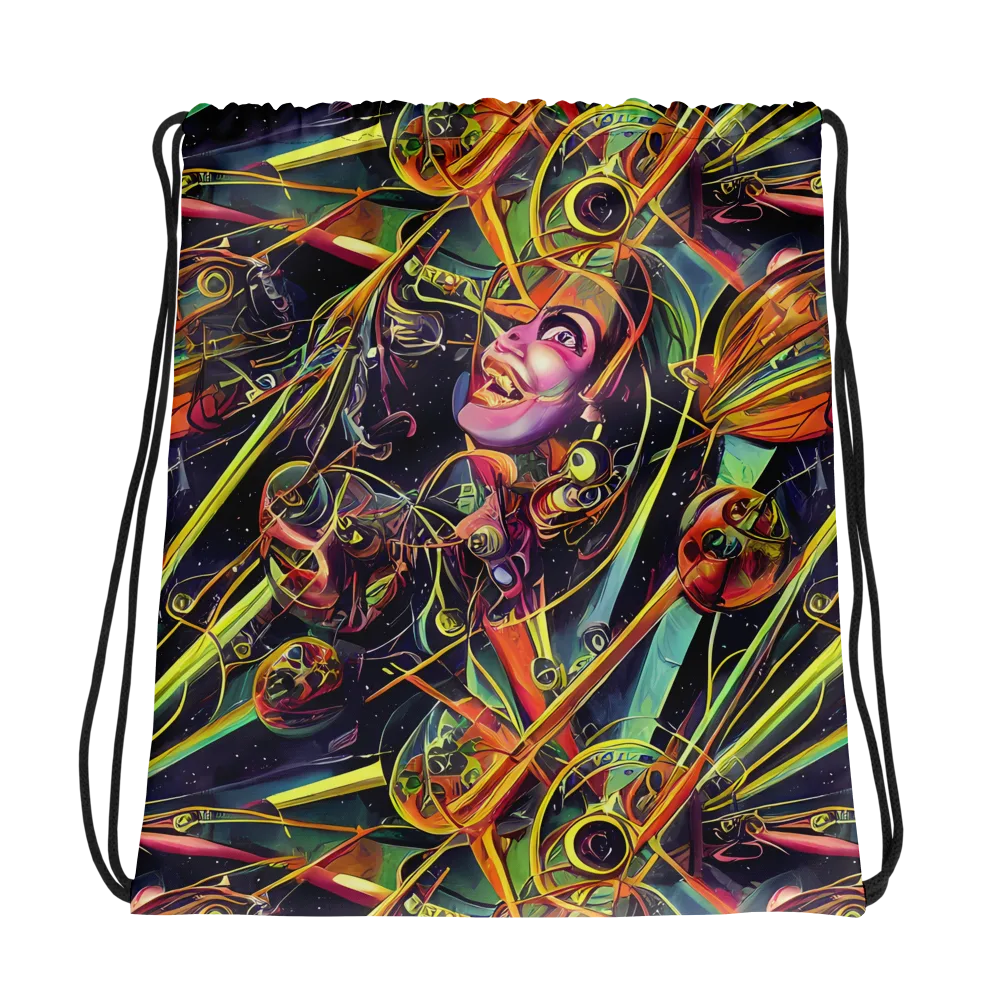 Psychedelic Deep Space on Drawstring Bag — Photo