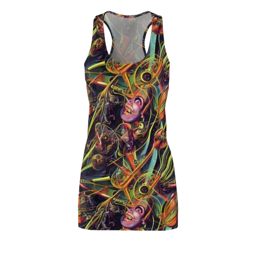 Psychedelic Deep Space on a Racerback Dress